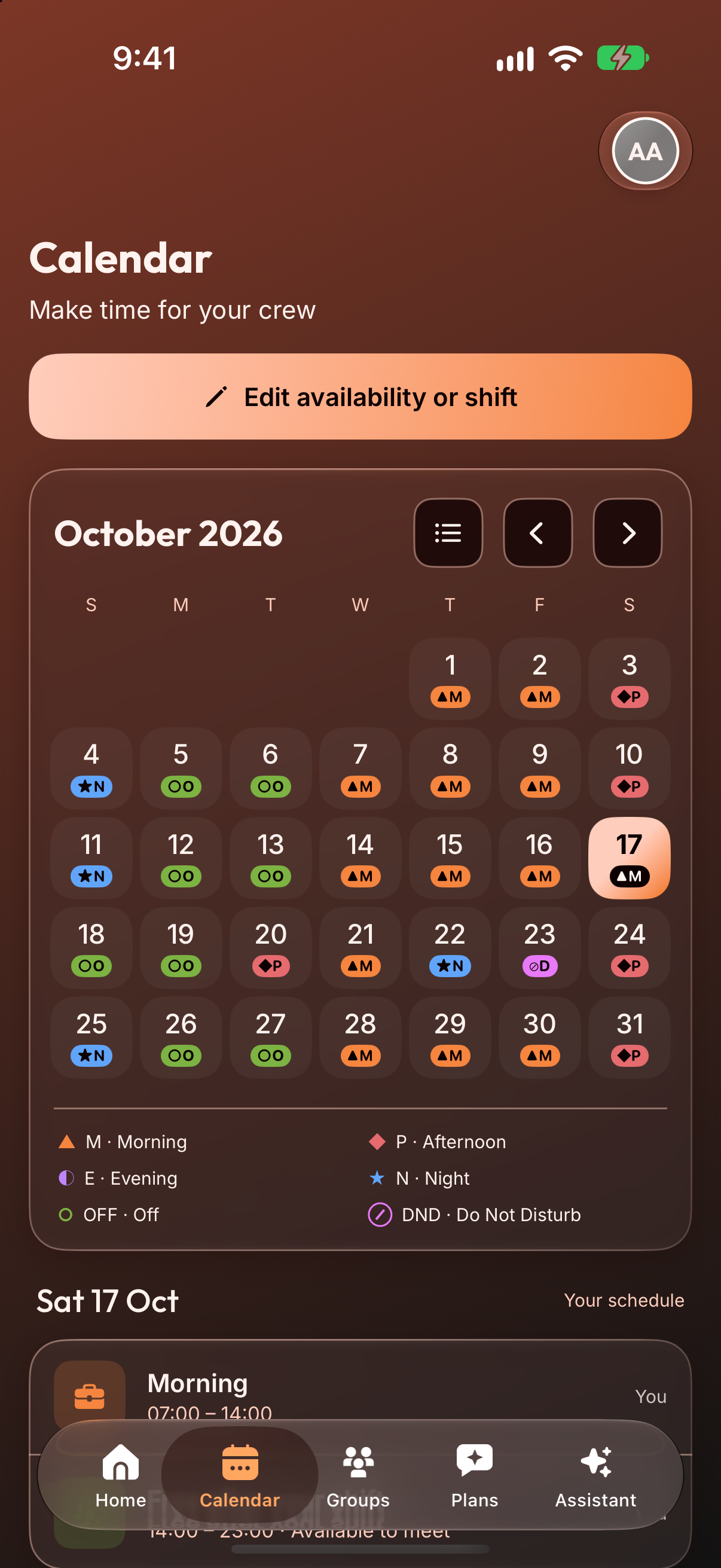Tap & Paint Calendar